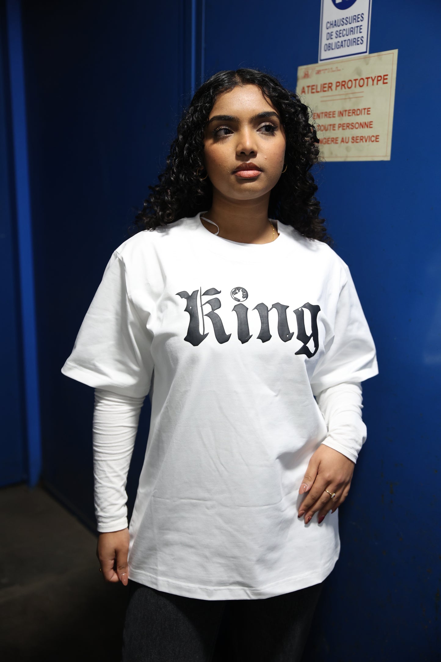 KING T-SHIRT BLANC